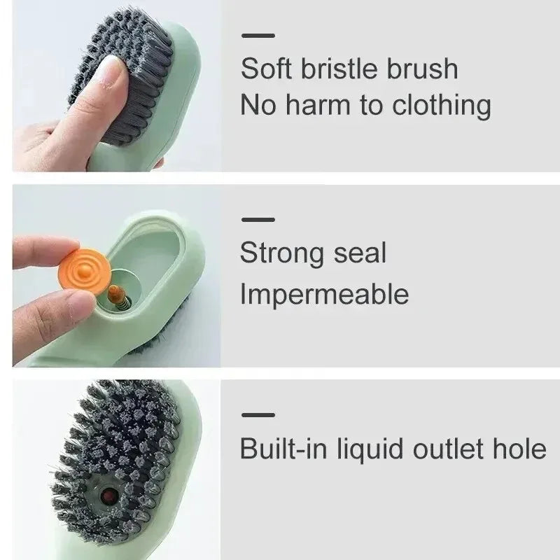 Multifunctional plastic shoe brush
