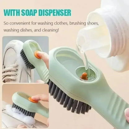 Multifunctional plastic shoe brush